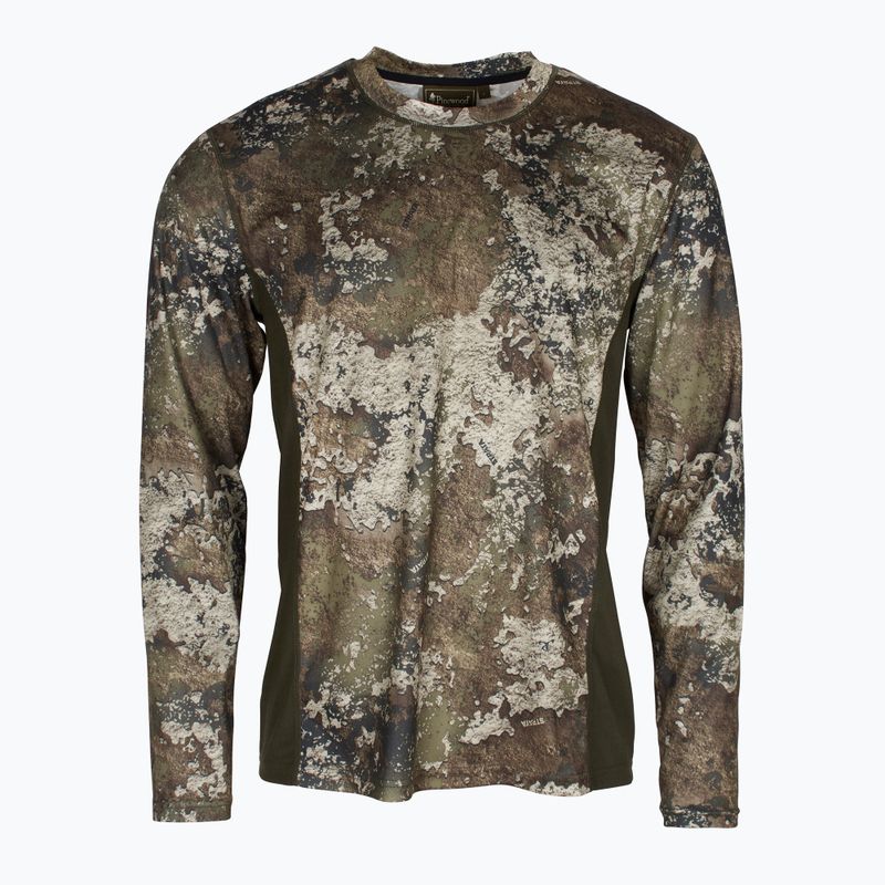 Bluză termoactivă pentru bărbați Pinewood Abisko Merino Base Layer Half Zip d.mossgreen 3