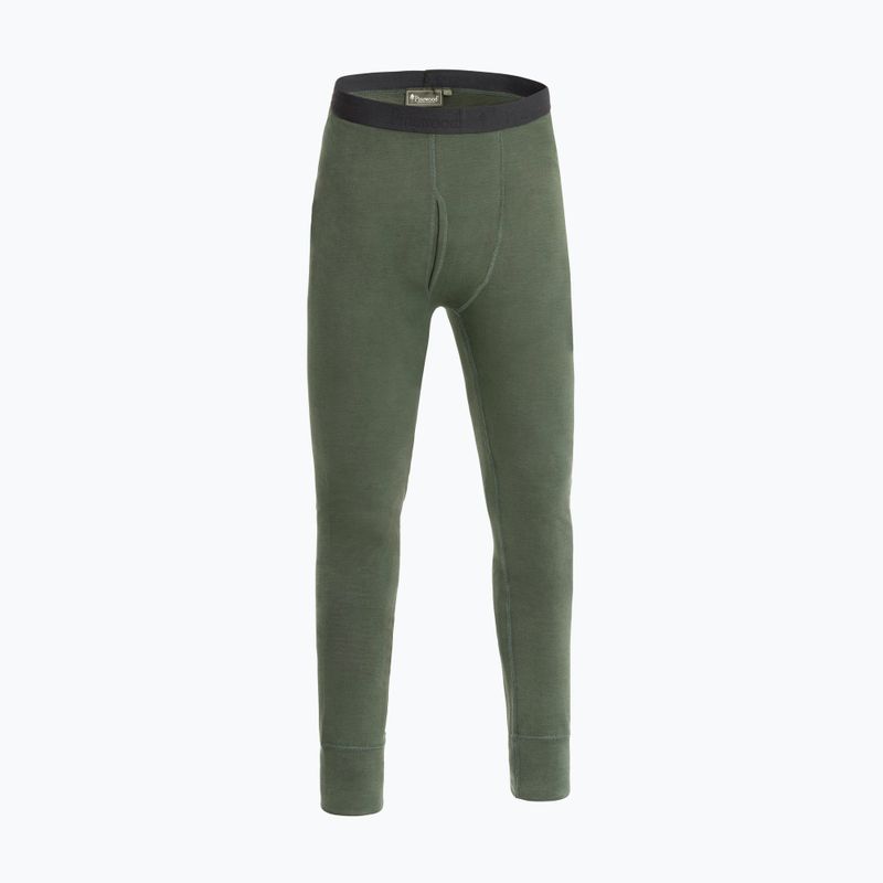 Pantaloni termici pentru bărbați Pinewood Abisko Merino Base Layer d.mossgreen