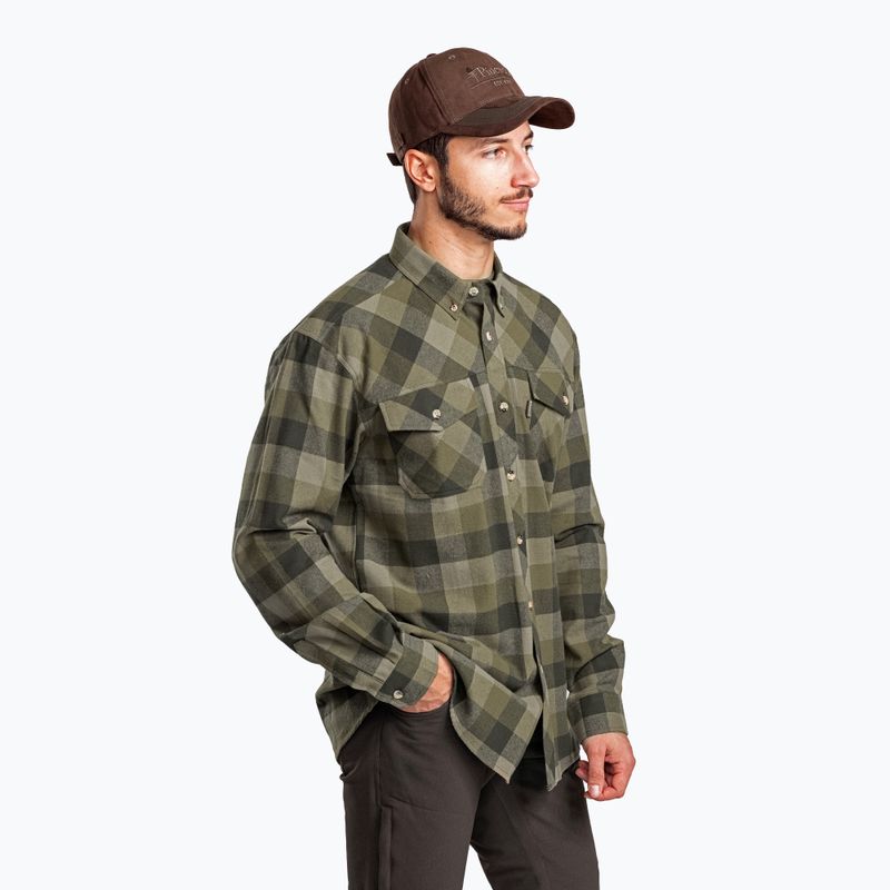 Tricou pentru bărbați Pinewood Lumbo olive/suede brown