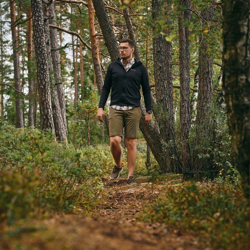 Bărbați Pinewood Finnveden Hoodie trekking hanorac negru 4