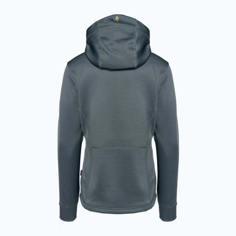 Tricou de trekking pentru femei Pinewood Finnveden Hoodie d.storm albastru 6