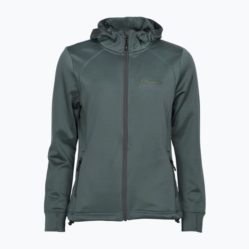 Tricou de trekking pentru femei Pinewood Finnveden Hoodie d.storm albastru 9