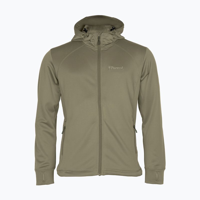 Bărbați Pinewood Finnveden Hoodie kaki mediu kaki trekking sweatshirt 4