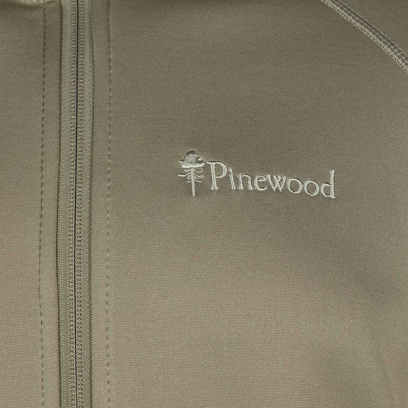 Bărbați Pinewood Finnveden Hoodie kaki mediu kaki trekking sweatshirt 3