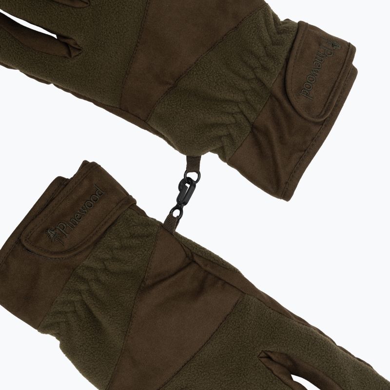 Mănuși pentru bărbați Pinewood Småland Hunters Extreme Fleece h.brown / suede brown 4