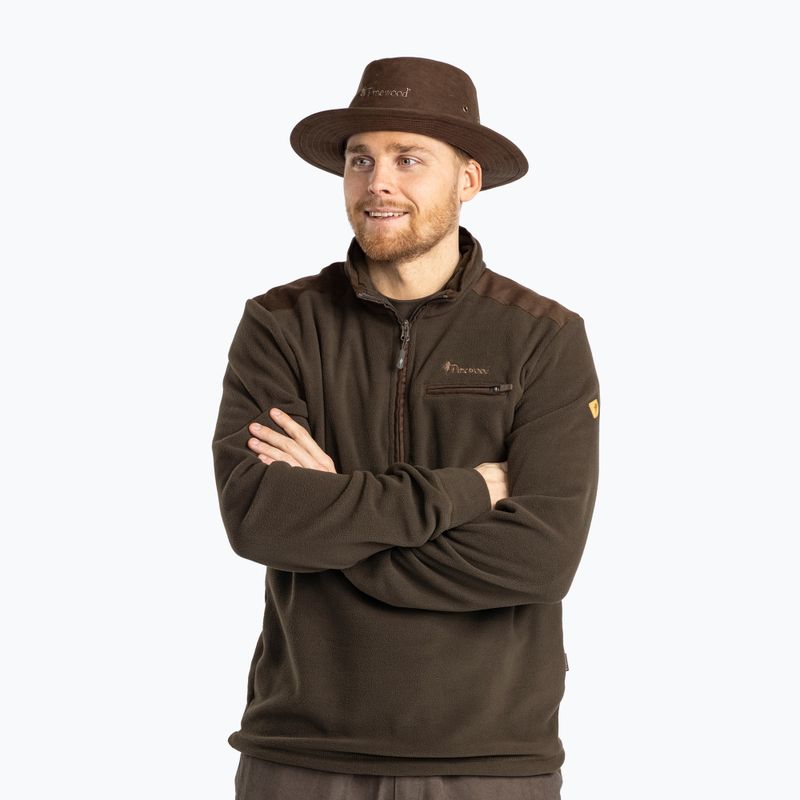 Hanorac pentru bărbați  Pinewood Småland Hunters Half Zip h.brown