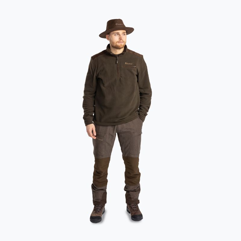 Hanorac pentru bărbați  Pinewood Småland Hunters Half Zip h.brown 2