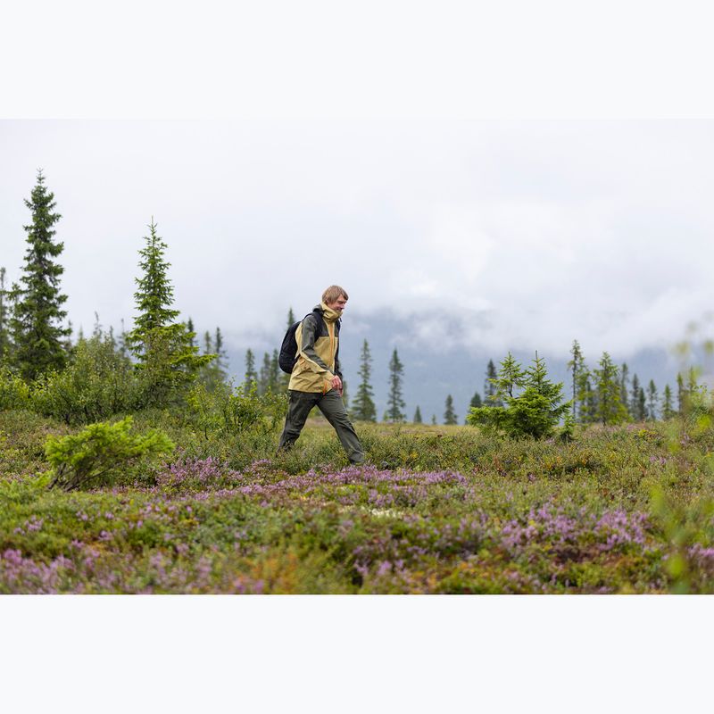 Jachetă de ploaie Abisko Trekking 3L pentru bărbați Pinewood, de culoare aurie fân/verde mușchi 12