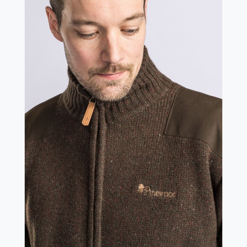Pulover pentru bărbați Pinewood Hurricane d.brown mel 5