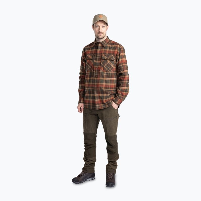 Cămașă pentru bărbați Pinewood Prestwick Exclusive d.green/terracotta 2