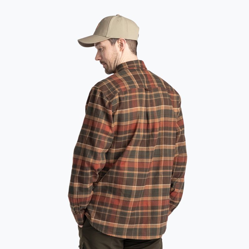 Cămașă pentru bărbați Pinewood Prestwick Exclusive d.green/terracotta 3