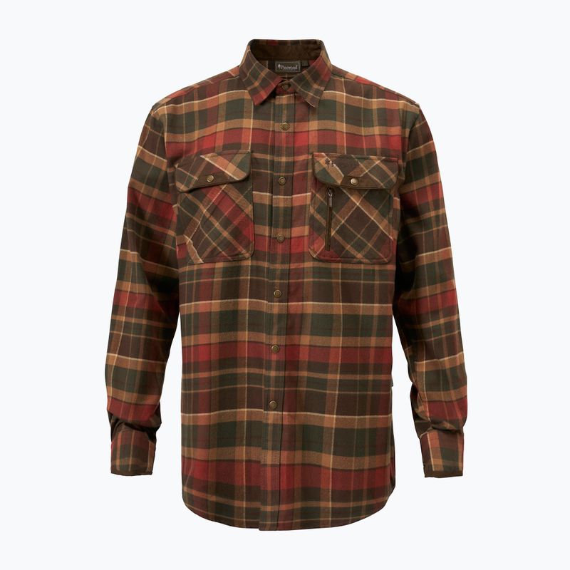 Cămașă pentru bărbați Pinewood Prestwick Exclusive d.green/terracotta 7