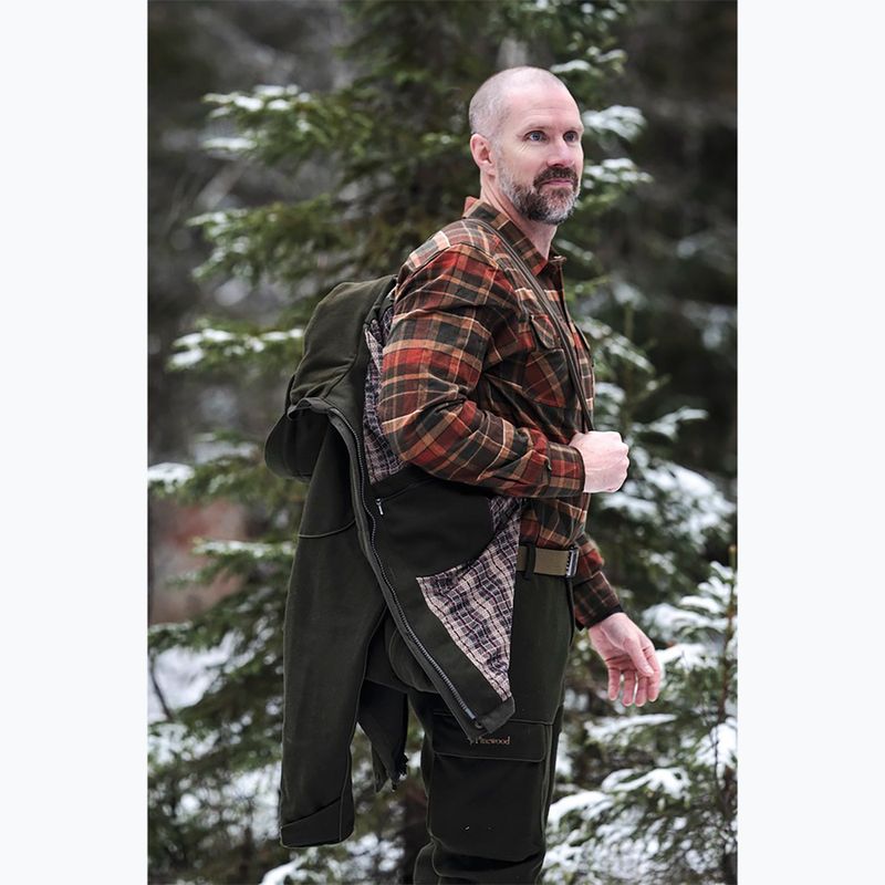 Cămașă pentru bărbați Pinewood Prestwick Exclusive d.green/terracotta 9