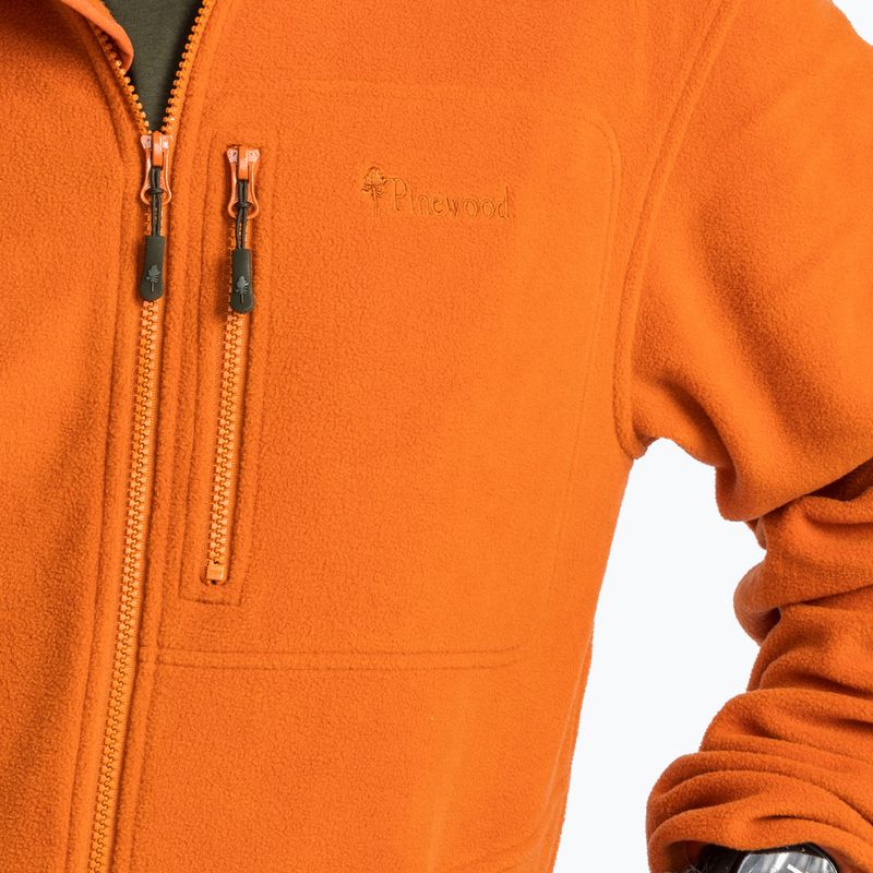 Bluză de trekking pentru bărbați Pinewood Finnveden Fleece burned orange 6