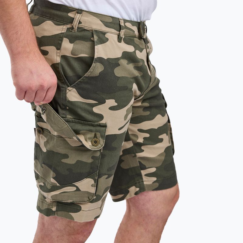 Pantaloni scurți de trekking pentru bărbați Pinewood Värnamo Serengeti khaki camou 3