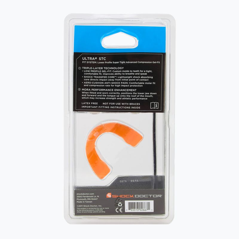 Protector de maxilar Shock Doctor Ultra 2 STC portocaliu 2