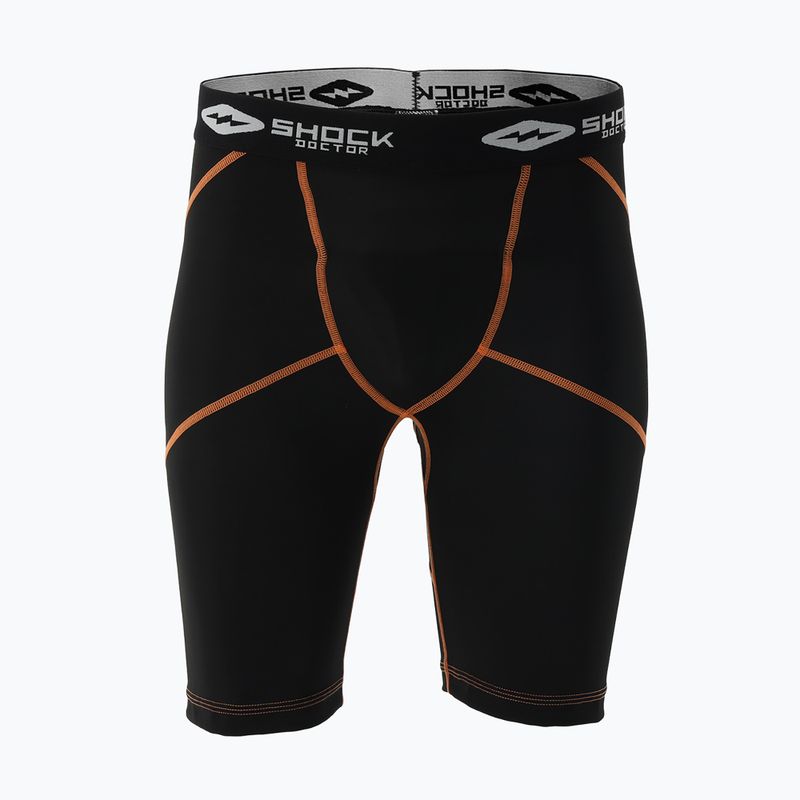 Pantaloni scurți compresivi pentru protecție pelvină Shock Doctor black 2