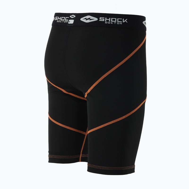 Pantaloni scurți compresivi pentru protecție pelvină Shock Doctor black 5