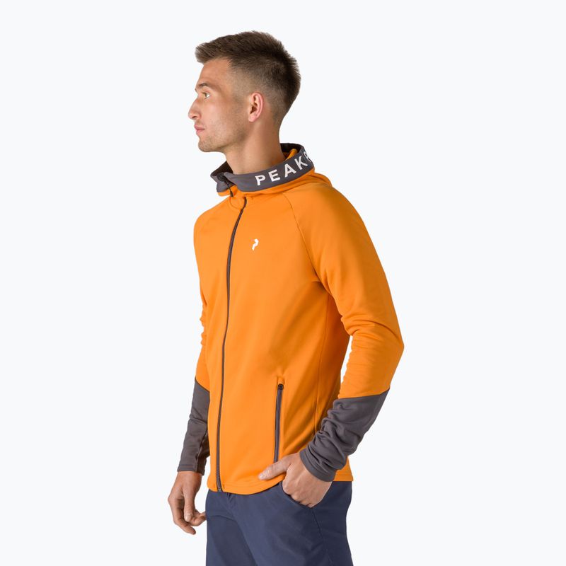 Hanorac cu glugă pentru bărbați Peak Performance Rider portocaliu pentru trekking G77244100