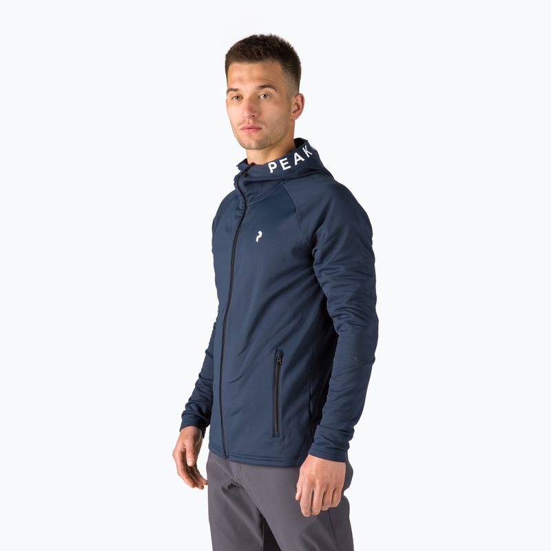 Hanorac cu glugă cu fermoar pentru bărbați Peak Performance Rider Zip Hooded Sweatshirt Navy blue G77244020