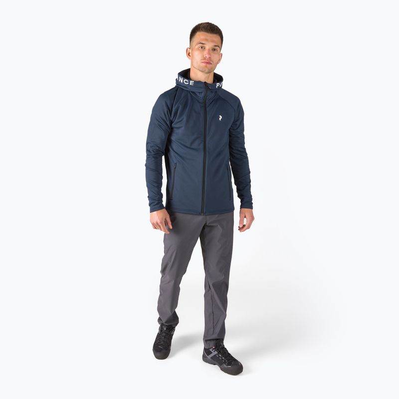Hanorac cu glugă cu fermoar pentru bărbați Peak Performance Rider Zip Hooded Sweatshirt Navy blue G77244020 2