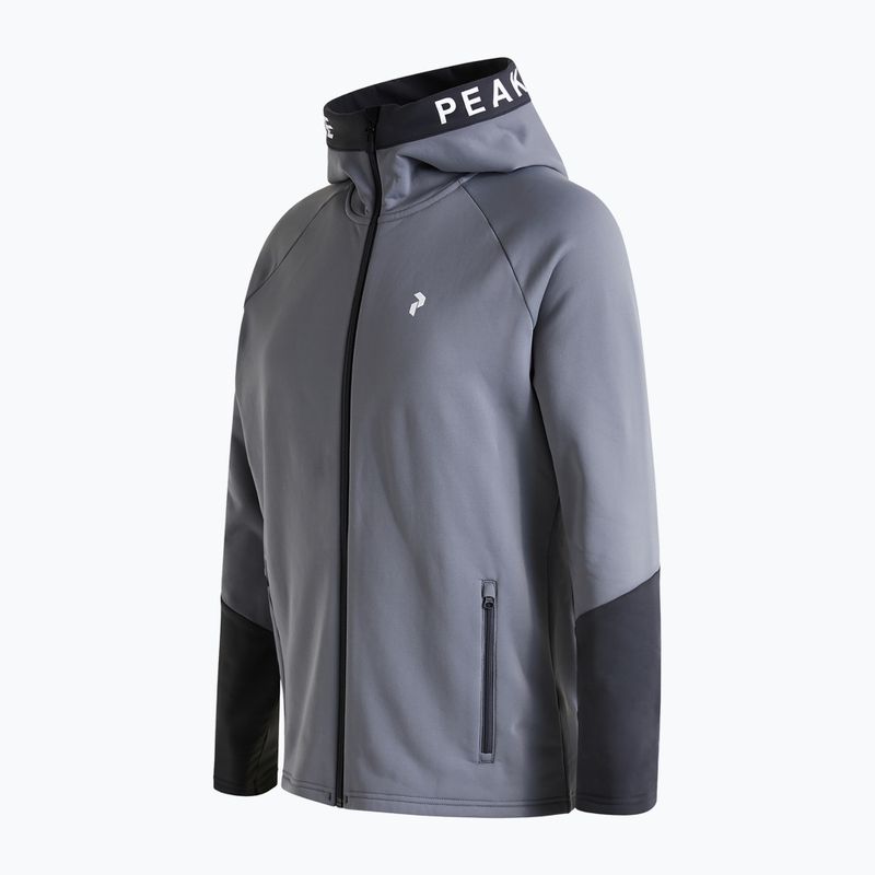 Hanorac cu glugă cu fermoar Peak Performance Rider pentru bărbați, gri G77244080 8