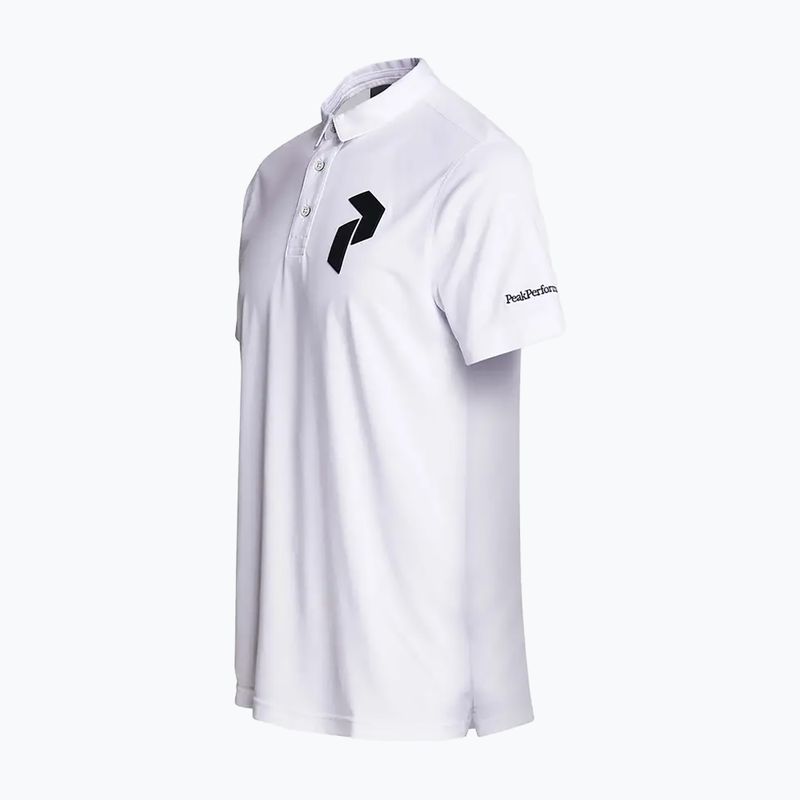 Tricou polo pentru bărbați Peak Performance Panmore 089 alb G77184010 2