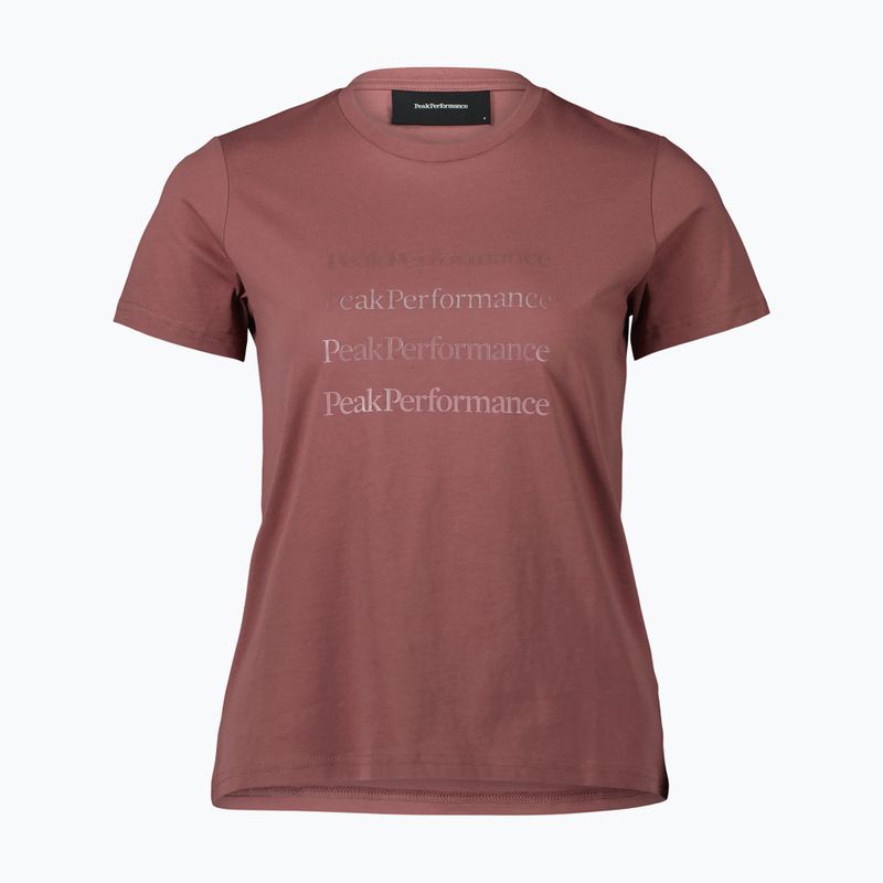Cămașă de trekking pentru femei Peak Performance Ground Tee maro G77286150