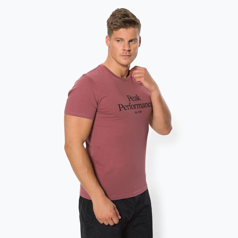 Cămașă de trekking pentru bărbați Peak Performance Original Tee P15 maro G77266240