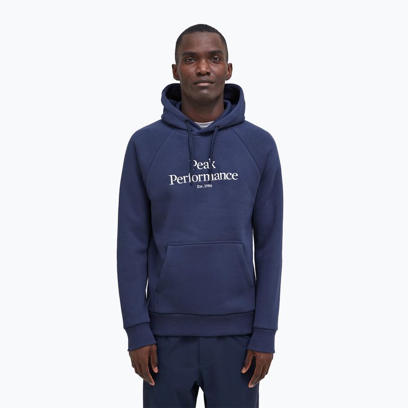 Bluză de trekking pentru bărbați Peak Performance Original Hood bleumarin G77756020