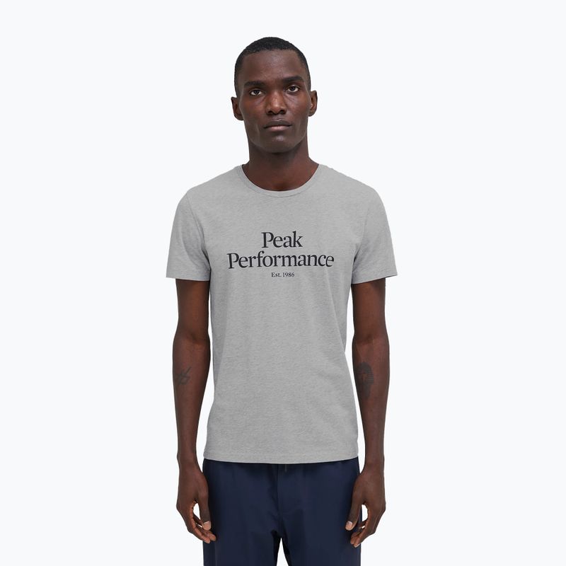 Cămașă de trekking pentru bărbați Peak Performance Original Tee gri G77692090