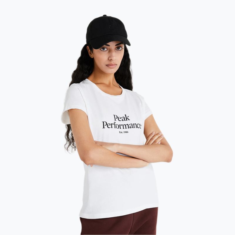 Cămașă de trekking pentru femei Peak Performance Original Tee alb G77700320