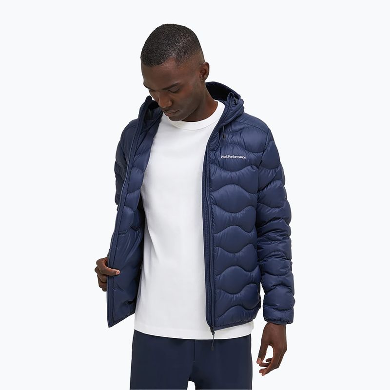 Geacă cu puf pentru bărbați Peak Performance Helium Down Hood bleumarin G77849020 3