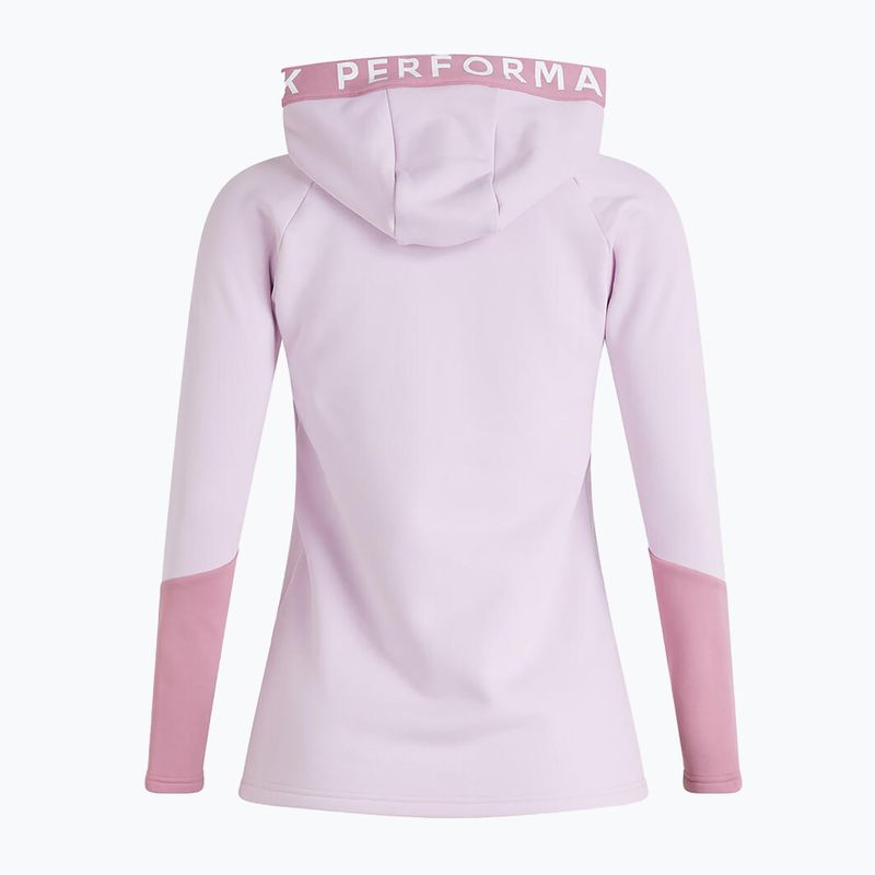 Tricou de trekking cu glugă cu fermoar pentru femei Peak Performance Rider Zip Hood roz G78834070 2