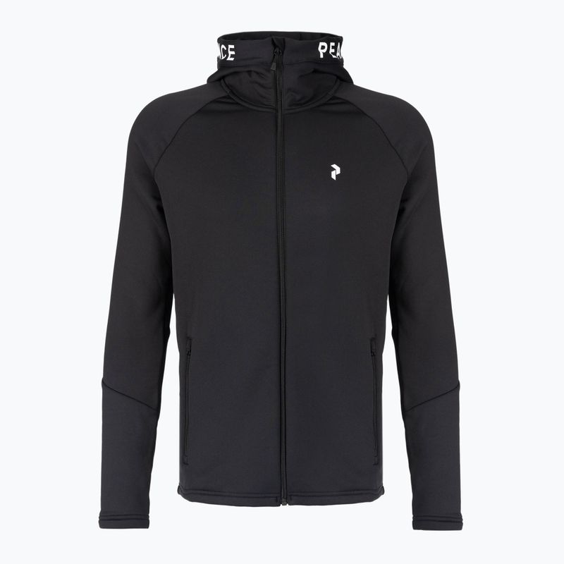 Tricou de trekking pentru bărbați Peak Performance Rider Zip Hood negru G78833040