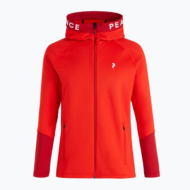 Hanorac de trekking pentru bărbați Peak Performance Rider Zip Hood roșu G78833010