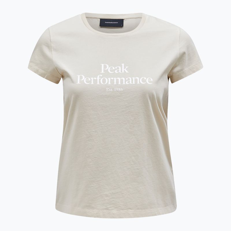 Tricou de trekking pentru femei Peak Performance Original bej G77700370 4