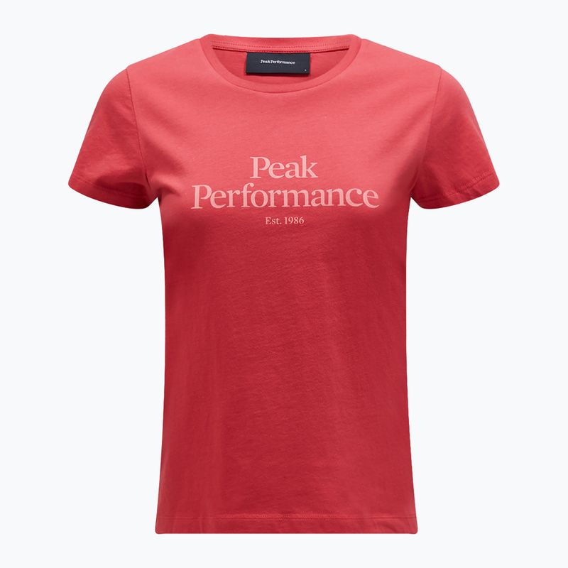 Tricou de trekking pentru femei Peak Performance Original roșu G77700350