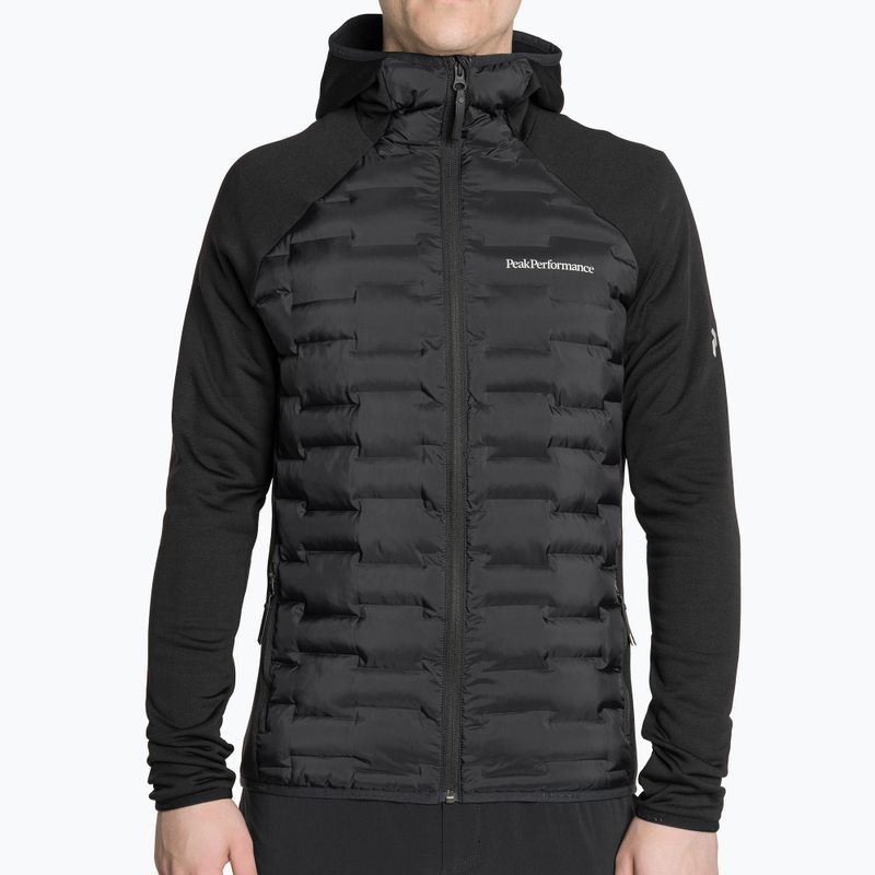 Jachetă cu glugă pentru bărbați Peak Performance Argon Hybrid Hood negru