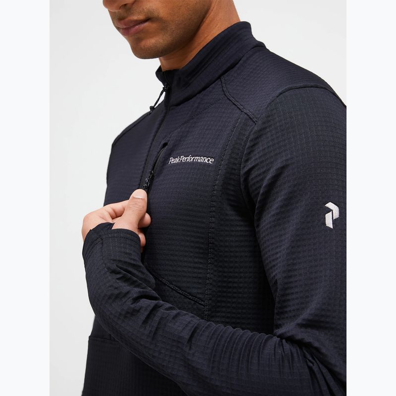 Bluză fleece pentru bărbați Peak Performance Trail Polartec Power Grid Half Zip black 3