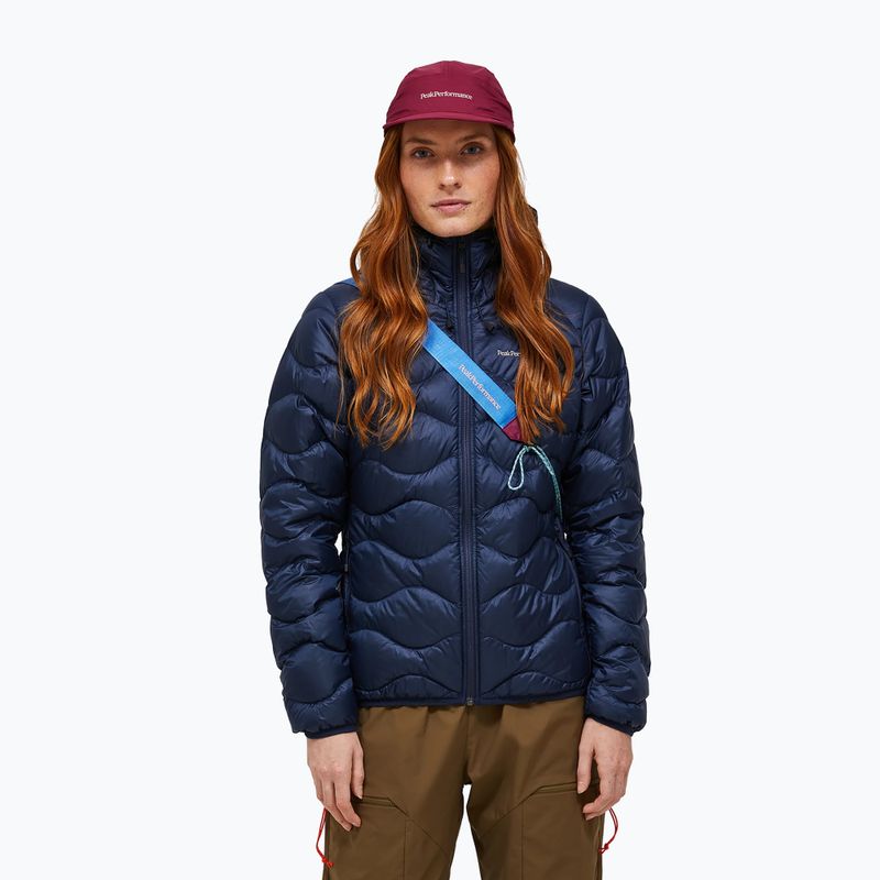 Geacă cu puf pentru femei Peak Performance Helium Down Hood blue shadow