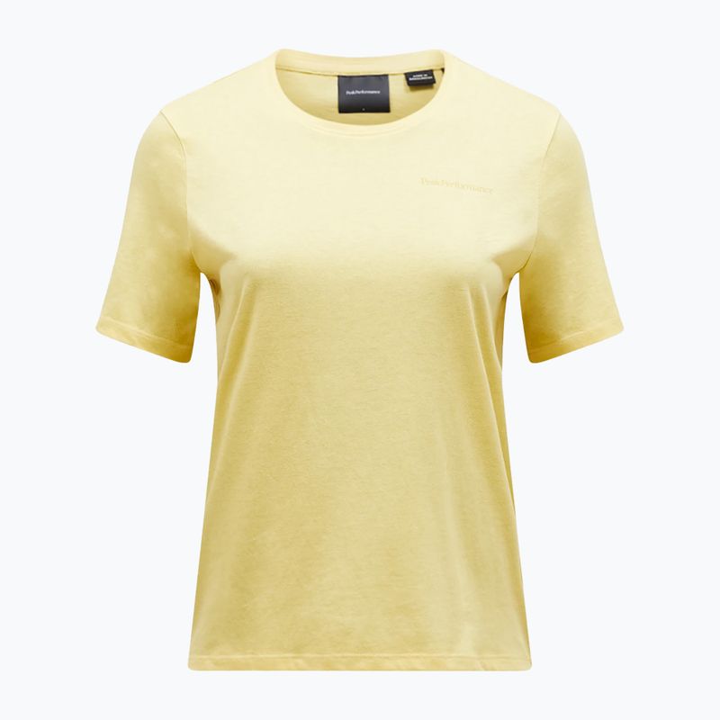 Tricou pentru femei Peak Performance Explore Logo mellow yellow 3