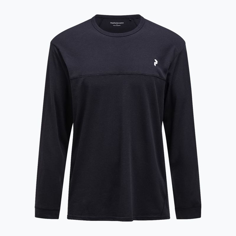 Longsleeve pentru bărbați Peak Performance Trail Wool Blend black