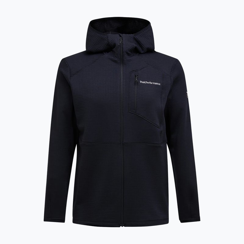 Bluză fleece pentru bărbați Peak Performance Trail Polartec Power Grid Half Zip Hood black 4