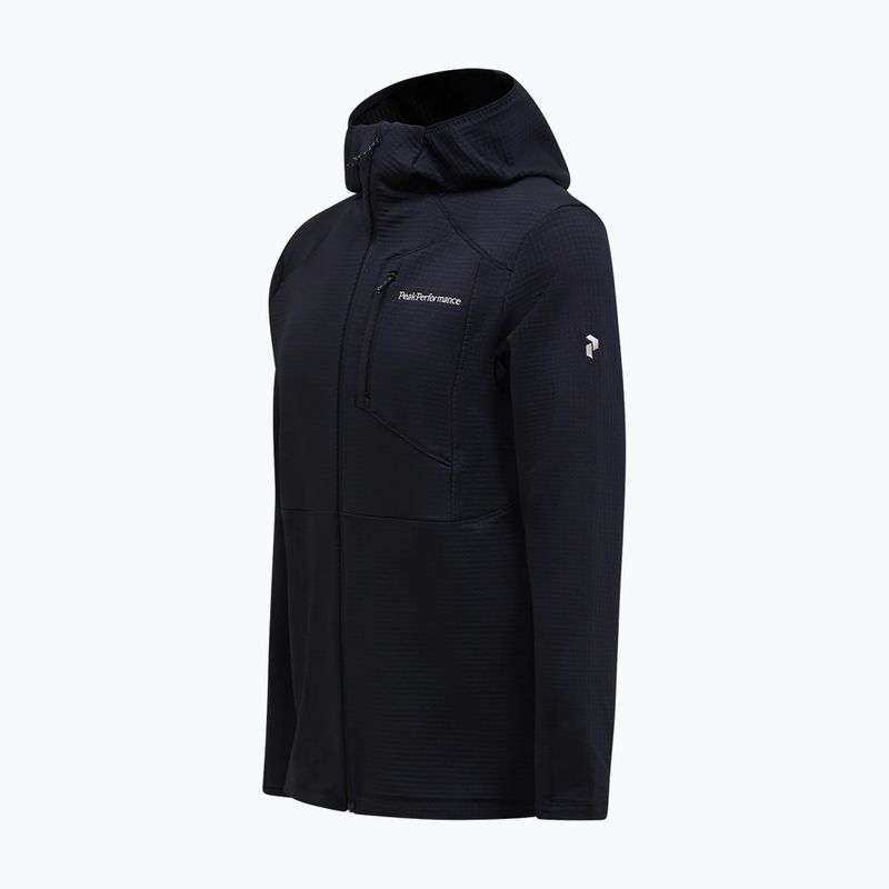 Bluză fleece pentru bărbați Peak Performance Trail Polartec Power Grid Half Zip Hood black 6