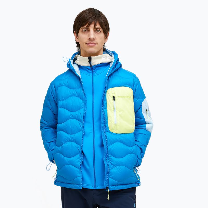 Geacă de puf pentru bărbați Peak Performance Helium Utility Down brilliant blue/cloud/sunny adventur 3