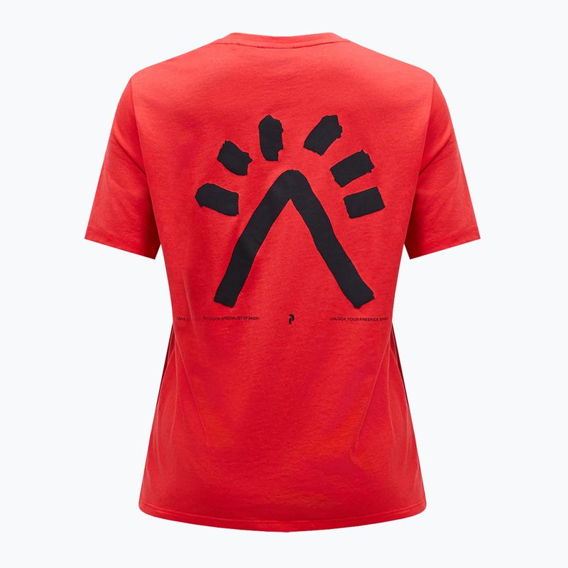 Tricou pentru femei Peak Performance Explore Graphic brilliant red 4