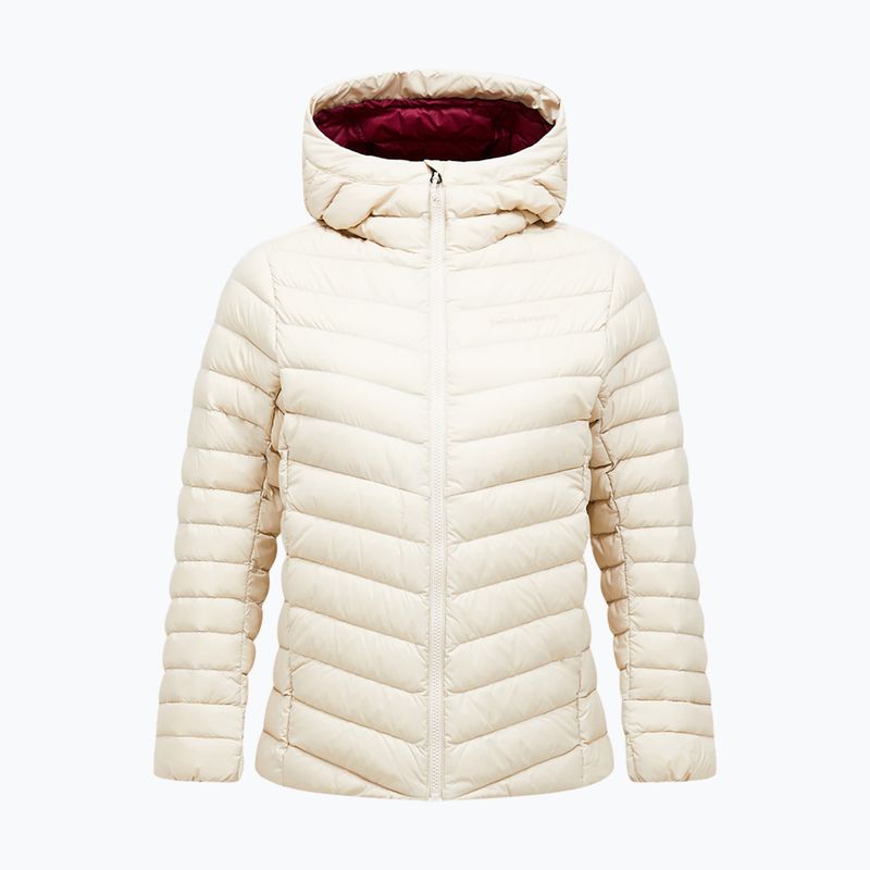 Geacă cu puf pentru femei Peak Performance Frost Down Hood Jacket Sand Fog