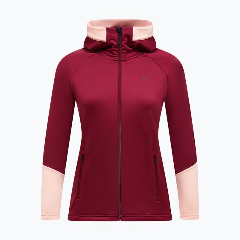 Bluză pentru femei Peak Performance Rider Essentials Zip Hood Vertical Zenith/Peach Fuzz