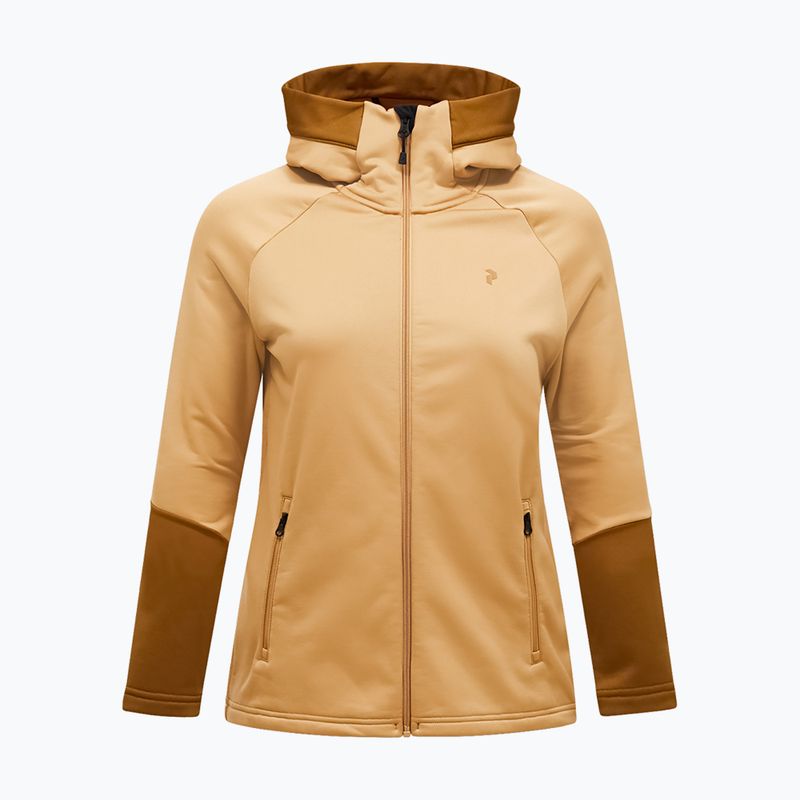 Bluză pentru femei Peak Performance Rider Essentials Zip Hood Sierra Sand/Earthy Summit